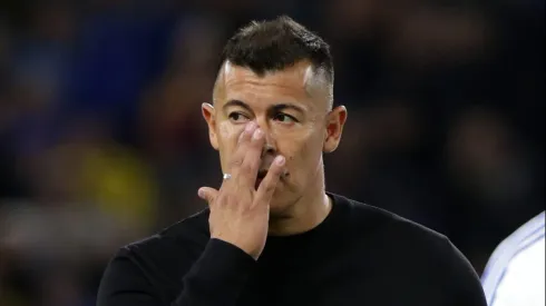 BUENOS AIRES, ARGENTINA - APRIL 15: Head coach Jorge Almiron of Boca Juniors walks the field before a Liga Profesional 2023 match between Boca Juniors and Estudiantes at Estadio Alberto J. Armando on April 15, 2023 in Buenos Aires, Argentina. (Photo by Daniel Jayo/Getty Images)