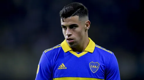 BUENOS AIRES, ARGENTINA - APRIL 29: Martin Payero of Boca Juniors looks on during a Liga Profesional 2023 match between Boca Juniors and Racing Club at Estadio Alberto J. Armando on April 29, 2023 in Buenos Aires, Argentina. (Photo by Marcelo Endelli/Getty Images)