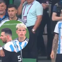 Fue tendencia: ESTO hizo Garnacho en la primera pelota que tocó con la Selección
