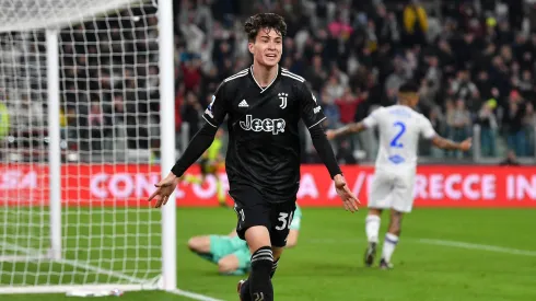 Matías Soulé celebrando un gol en Juventus.