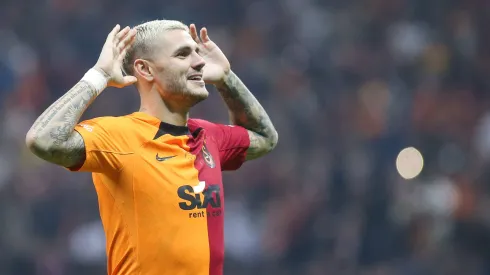 Mauro Icardi festejando un gol en Galatasaray.