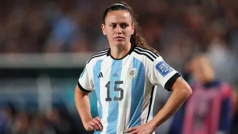 AUCKLAND, NEW ZEALAND - JULY 24: Florencia Bonsegundo of Argentina looks on during the FIFA Women's World Cup Australia & New Zealand 2023 Group G match between Italy and Argentina at Eden Park on July 24, 2023 in Auckland, New Zealand. (Photo by Phil Walter/Getty Images)