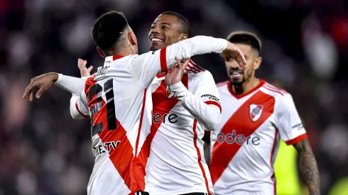 El festejo de los jugadores de River.