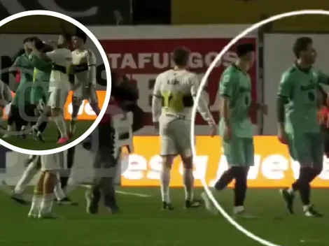 La agresión de Nahuel Gallardo a Blondel que desencadenó el tumulto en el Sarmiento - Boca