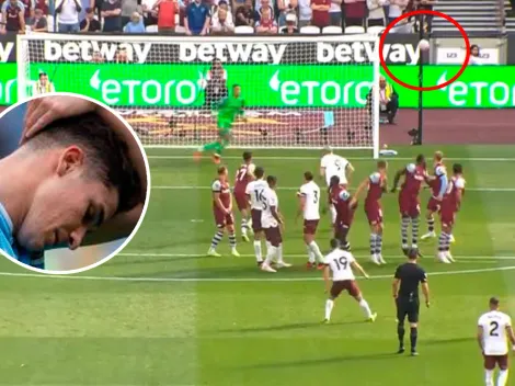 VIDEO | Julián Álvarez le metió comba exquisita a un tiro libre que merecía ser gol, pero el palo lo negó