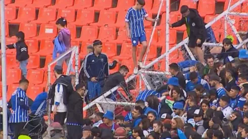 Incidentes en la cancha de Godoy Cruz entre la policía y la barra brava