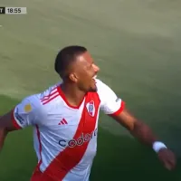 VIDEO De carambola, Rondón puso el primero de River ante Talleres