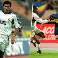 Luis Figo decidió cederle a la Argentina la camiseta que intercambió con Riquelme en el 2000