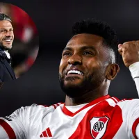 ¿Es el 9 de River? La gran marca de Miguel Borja que le mete presión a Demichelis