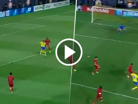 Fantástica asistencia de taco de CR7 para que Al Nassr gane a Al Duhail