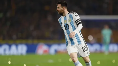 Lionel Messi, jugando para la Selección Argentina en la Bombonera.