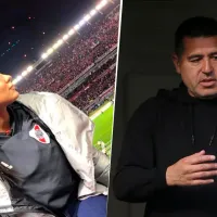 Mina Bonino se le plantó a Riquelme en pleno Argentina-Uruguay en La Bombonera: \'Dejá\'