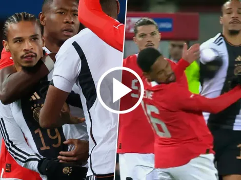 VIDEO | Leroy Sané perdió la cabeza y golpeó a un rival en el amistoso de Alemania