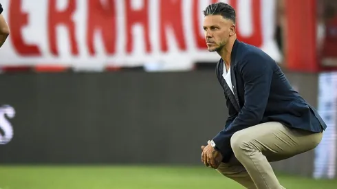 Demichelis en el partido contra Instituto.