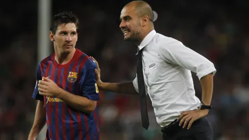 Guardiola y Messi, durante su paso por Barcelona en 2011.