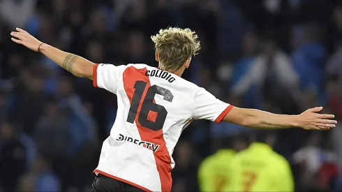 Colidio celebrando el tanto de la victoria.