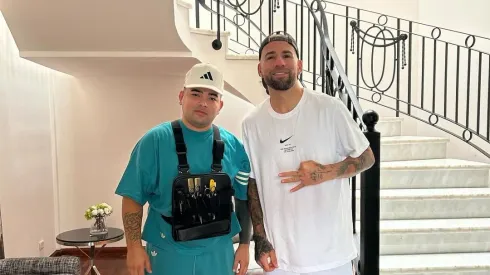 Otamendi sorprendió a todos con un tremendo look antes de Navidad