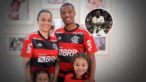 Nico De La Cruz junto a su familia.