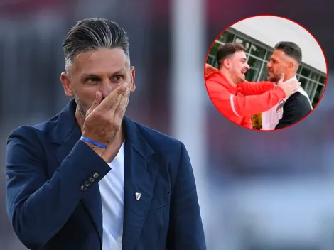 Shaqiri visitó a River y se sacó una foto con Demichelis