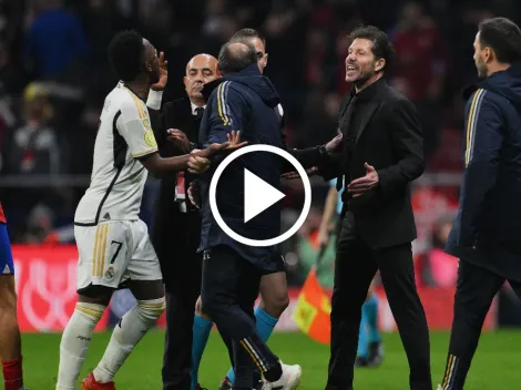 VIDEO | Simeone se hartó de Vinícius Júnior y se cruzaron en el clásico