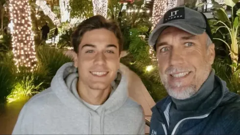 Shamel Batistuta junto a su padre.