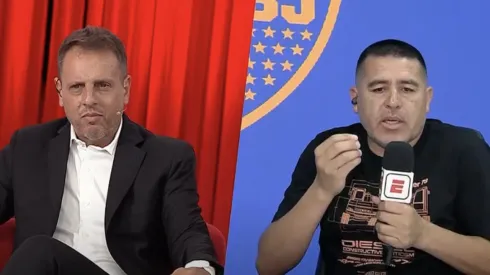 Riquelme y su cruce con Marcelo 'Cholo' Sottile.