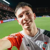 A quién le agradeció Mastantuono tras su primer gol en River