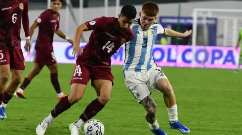 Valentín Barco en el partido ante Venezuela.
