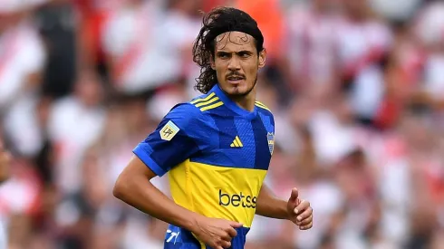 Edinson Cavani en el Monumental.