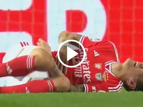 VIDEO | Un jugador de Benfica tumbó a Di María de un pelotazo