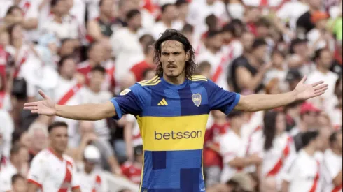 Cavani en el Superclásico.