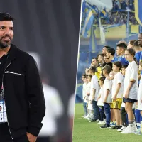 Como con Cavani, el Kun Agüero se rindió ante otra figura de Boca: \'Muchísima calidad\'