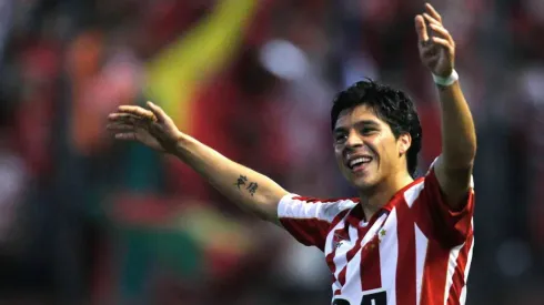 Enzo Pérez durante su anterior etapa en Estudiantes.