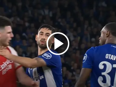 VIDEO | Lo agarró del cuello: el fuerte cruce de Alan Varela en Champions League