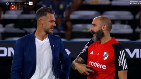Demichelis recibió la crítica de los hinchas de River en Córdoba.