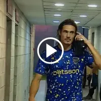VIDEO  Esto hizo Cavani tras la suspensión del Estudiantes vs. Boca por el episodio de Javier Altamirano