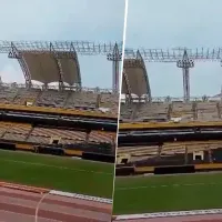 VIDEO: se desprendió parte del techo del estadio de Deportivo Táchira a días de jugar contra River