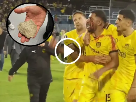 VIDEO | Hincha de Rosario Central agredió a un jugador de Peñarol