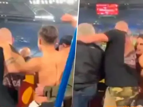 Paulo Dybala festejó el triunfo en el derbi con la barra de la Roma