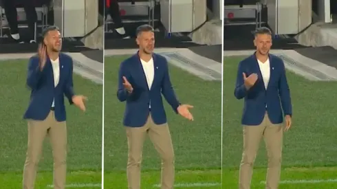 El entrenador de River reaccionó tras el gol que sufrió su equipo.