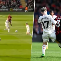 El error de Garnacho que Senesi aprovechó y provocó un gol en el empate entre Bournemouth y Manchester United