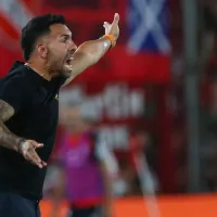 La indicación de Tevez en el entretiempo del partido entre Independiente y Talleres