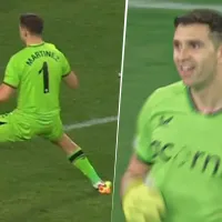 (VIDEO) El baile de Dibu Martínez en la cara de los franceses tras la victoria de Aston Villa