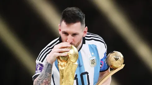 Messi con la Copa del Mundo.