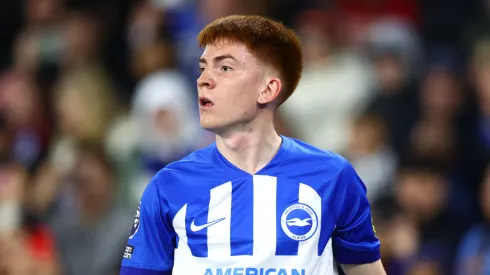 Valentín Barco, en su debut como titular en Brighton ante Manchester City.