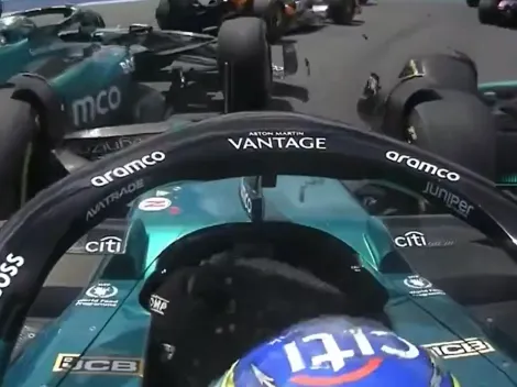 La reacción de Fernando Alonso luego de que Lewis Hamilton lo chocó en el GP de Miami: "Toro"
