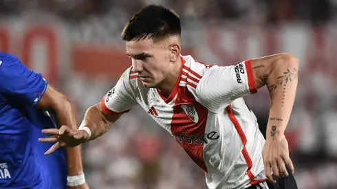 Franco Mastantuono en acción.