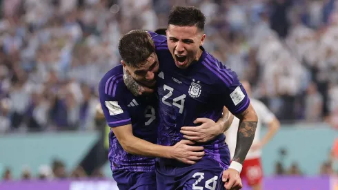 Julián Álvarez y Enzo Fernández en el Mundial de Qatar.