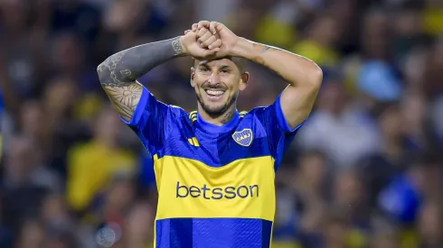 BUENOS AIRES, ARGENTINA - MARCH 03: Dario Benedetto of Boca Juniors reacts during a Copa de la Liga 2024 group B match between Boca Juniors and Belgrano at Estadio Alberto J. Armando on March 03, 2024 in Buenos Aires, Argentina. (Photo by Marcelo Endelli/Getty Images)