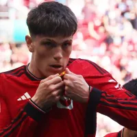 Alejandro Garnacho celebró la FA Cup con el Manchester United como Cristiano Ronaldo